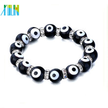Perles de mauvais œil noir 2014 avec bracelet en strass cristal clair